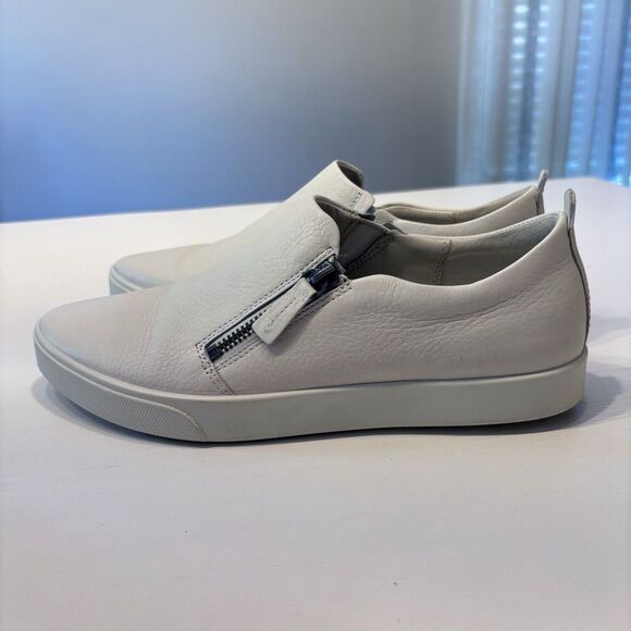 ECCO Women's Gillian White‎ Leather Low Top Fashion Sneakers Shoes US Size 9